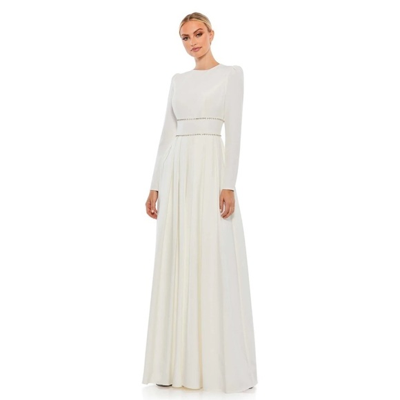 Mac Duggal 55705 NWT A-LINE RHINESTONE WAIST EVENING GOWN - Picture 3 of 10